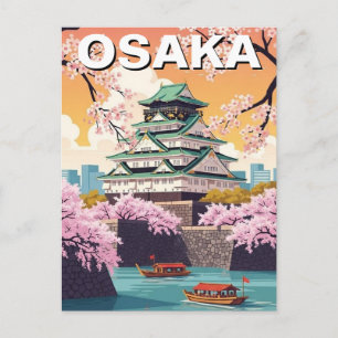 Cartão Postal Castelo de Osaka Japão