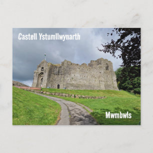 Cartão Postal Castelo de Oystermouth / Castell Ystumllwynarth