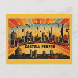 Cartão Postal Castelo de Pembroke Local de nascimento de Henriqu