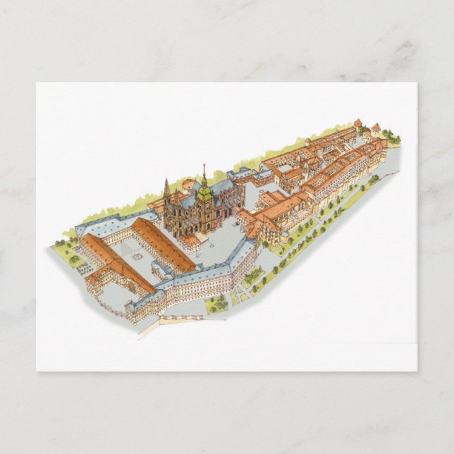 Cartão Postal Castelo de Praga. Praga República Checa (Frente)