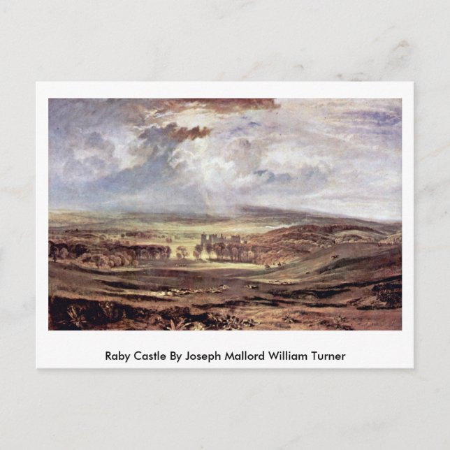 Cartão Postal Castelo De Raby Por Joseph Mallord William Turner (Frente)