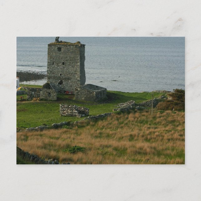 Cartão Postal Castelo de Renvyle no Condado de Galway Irlanda Pe (Frente)