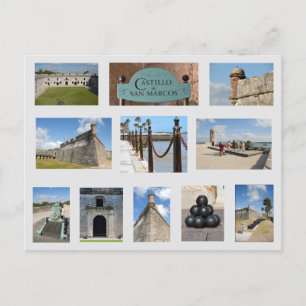 Cartão Postal Castelo de San Marcos, Rua postal, Augustine, Fl.