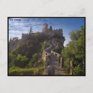 Cartão Postal Castelo de São Marino, fortificação - Itália