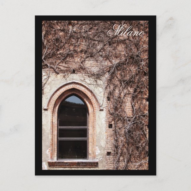 Cartão Postal Castelo de Sforza, Milão, Itália (Frente)
