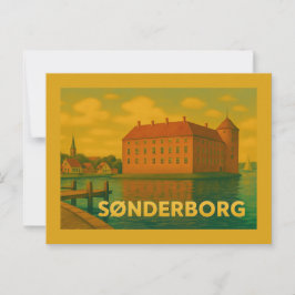 Cartão Postal Castelo de Sønderborg Dinamarca