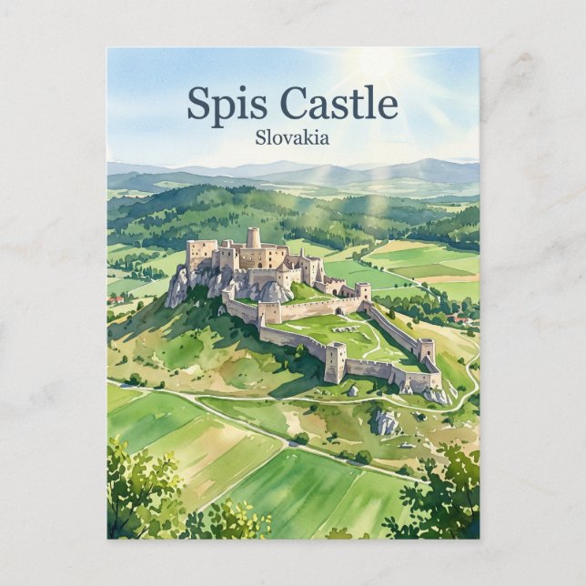 Cartão Postal Castelo de Spis Eslováquia (Frente)
