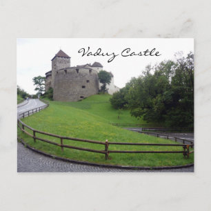 Cartão Postal castelo de vaduz verde