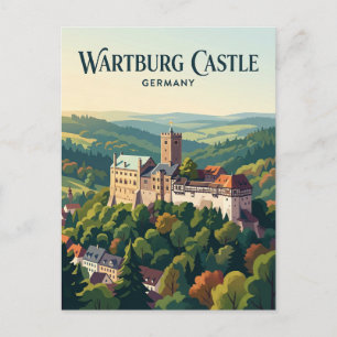 Cartão Postal Castelo de Wartburg Alemanha