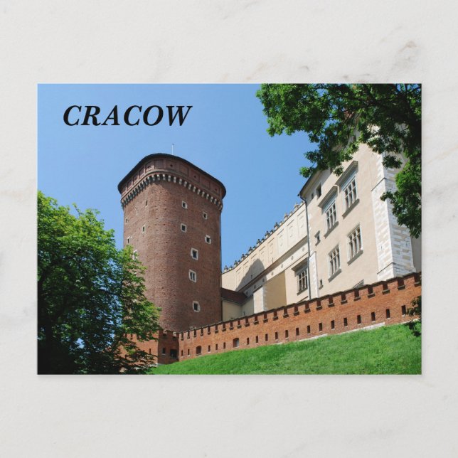 Cartão Postal Castelo de Wawel Royal em Cracow (Frente)