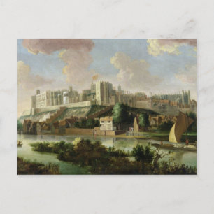 Cartão Postal Castelo de Windsor visto do Tamisa, c.1700 (óleo