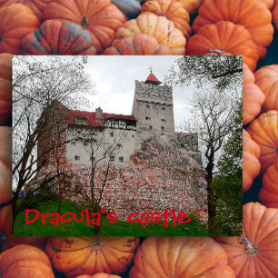 Cartão Postal castelo do Drácula Transilvânia halloween