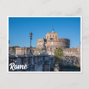 Cartão Postal Castelo do Santo Anjo em Roma, Itália