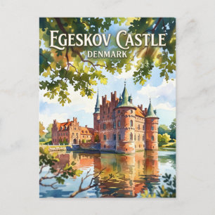Cartão Postal Castelo Egeskov Dinamarca