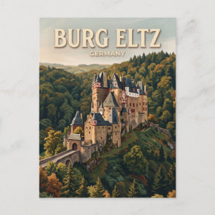 Cartão Postal Castelo Eltz Wierschem Alemanha