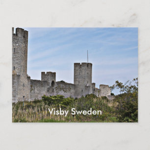 Cartão Postal Castelo em Visby, Suecia de Visby Gotland