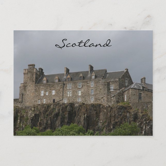 Cartão Postal castelo escaldante scotland (Frente)