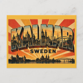 Cartão Postal Castelo Fortaleza de Kalmar Suécia