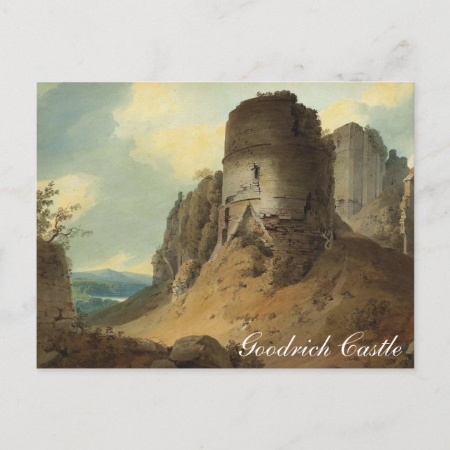 Cartão Postal Castelo Goodrich de Hugh William Williams (Frente)