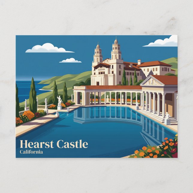 Cartão Postal Castelo Hearst EUA (Frente)