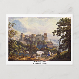Cartão Postal Castelo Heidelberg De Fohr Carl Philipp