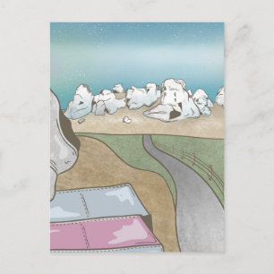 Cartão Postal Castelo Hill Boulding Nova Zelândia