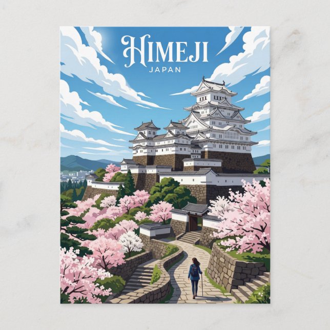 Cartão Postal Castelo Himeji Japão (Frente)