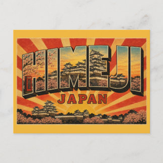 Cartão Postal Castelo Himeji Japão Garça Branca