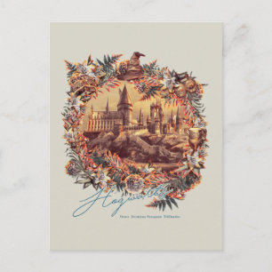 Cartão Postal CASTELO HOGWARTS™ Gráfico Floral