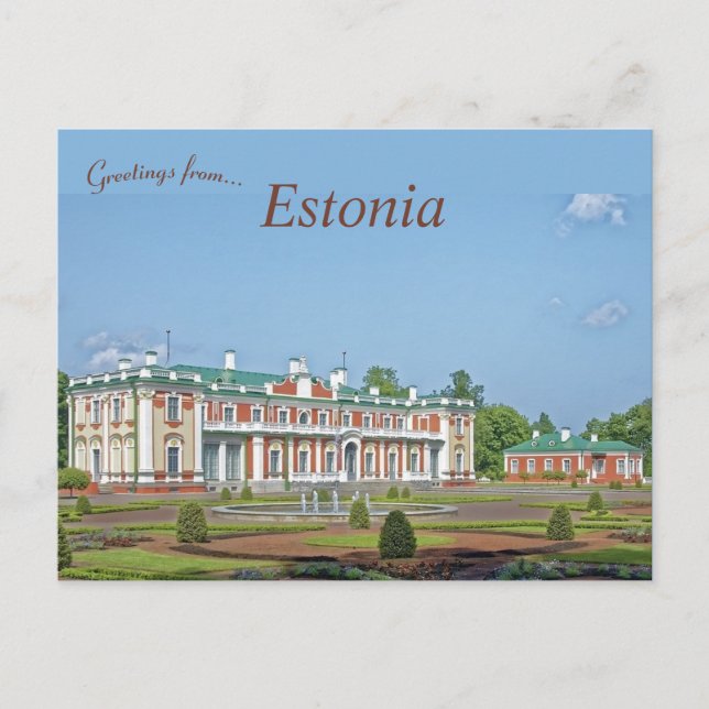 Cartão Postal Castelo Katharinental em Tallin, Estônia (Frente)