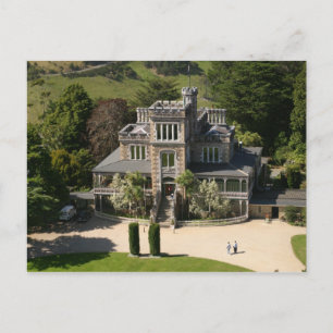 Cartão Postal Castelo Larnach, Dunedin, Nova Zelândia - aérea