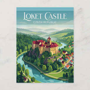 Cartão Postal Castelo Loket República Tcheca