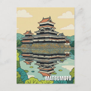 Cartão Postal Castelo Matsumoto Japão