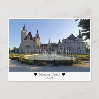Cartão Postal Castelo Moszna Personalizado Polônia Cênica