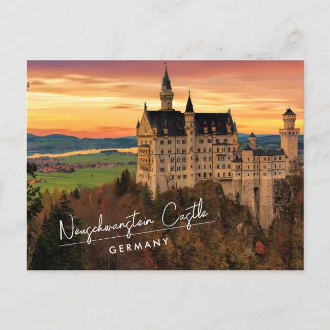 Cartão Postal Castelo Neuschwanstein Alemanha (Frente)
