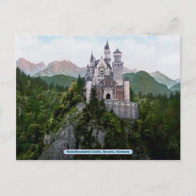 Cartão Postal Castelo Neuschwanstein, Baviera, Alemanha (Frente)