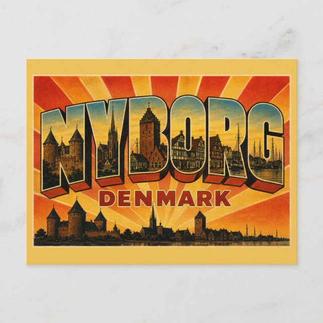 Cartão Postal Castelo Nyborg Dinamarca (Frente)