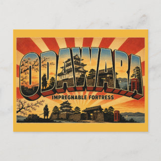 Cartão Postal Castelo Odawara Japão Fortaleza Samurai