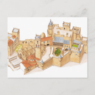 Cartão Postal Castelo Olite. Espanha Navarra