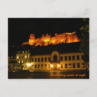 Cartão Postal Castelo Romântico de Heidelberg à noite