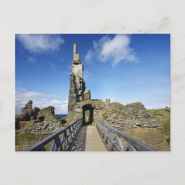 Cartão Postal Castelo Sinclair Girnigoe, Wick, Caithness, 2 (Frente)