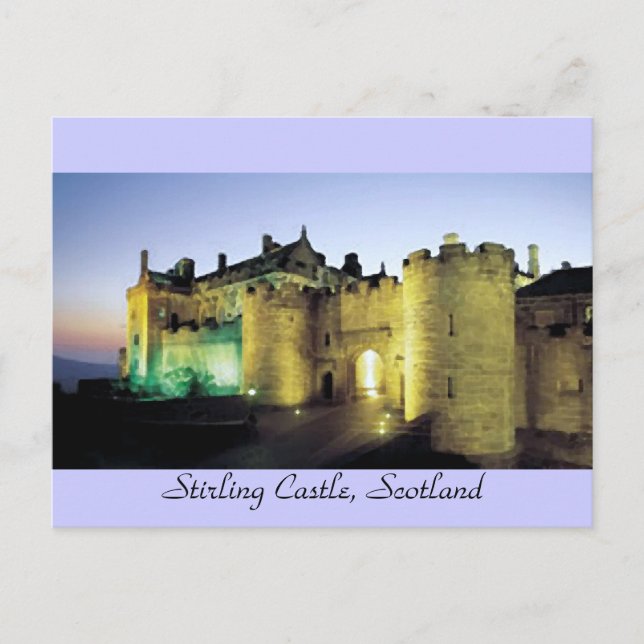 Cartão Postal Castelo Stirling no Cartão-postal Dusk (Frente)