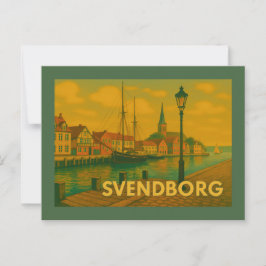 Cartão Postal Castelo Svendborg Dinamarca
