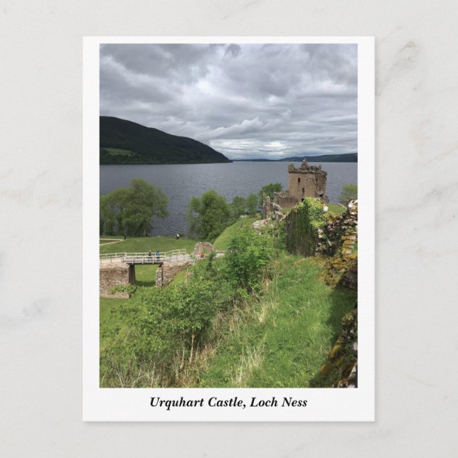 Cartão Postal Castelo Urquhart em Loch Ness, Highlands Scotland (Frente)