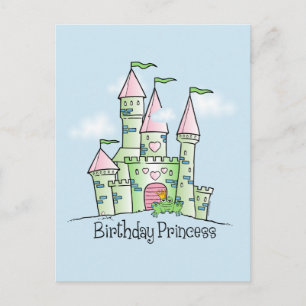 Cartão Postal Castle Birthday Princess