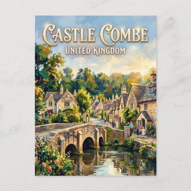 Cartão Postal Castle Combe Reino Unido (Frente)