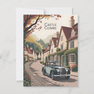 Cartão Postal Castle Combe vintage