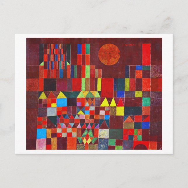 Cartão Postal Castle e Sun, Paul Klee (Frente)