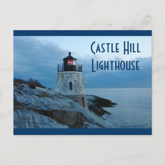 Cartão Postal Castle Hill Lighthouse- Newport, Cartaz RI
