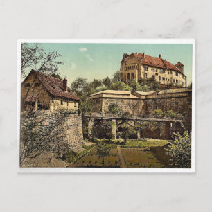 Cartão Postal Castle, (lado oeste), Nuremberga, Baviera, Alemanh